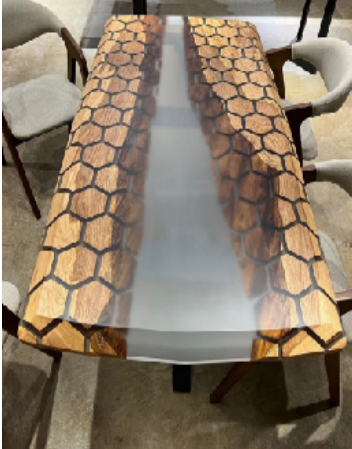 Hexa River Resin Dining Table