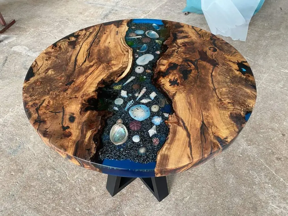 Rustic Roundwood Center Table